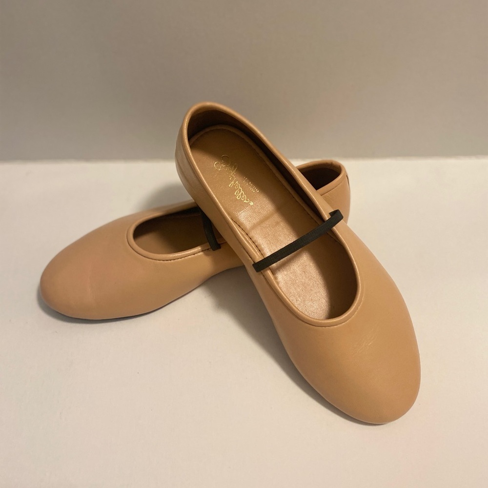 Tan Women Ballet Flats Leather Peach/Beige New Size 7.5 - Picture 2 of 10